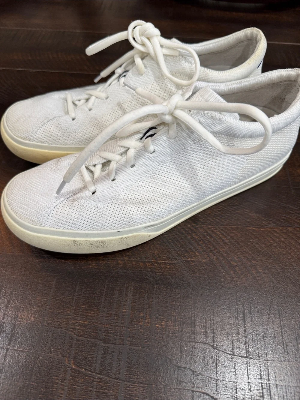 Rothy’s White Knit Lace-Up Women's Sneakers